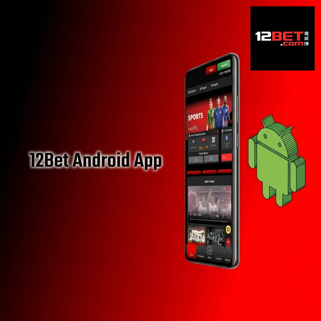 12Bet Android app interface showing sports betting and casino games available for free download on mobile devices