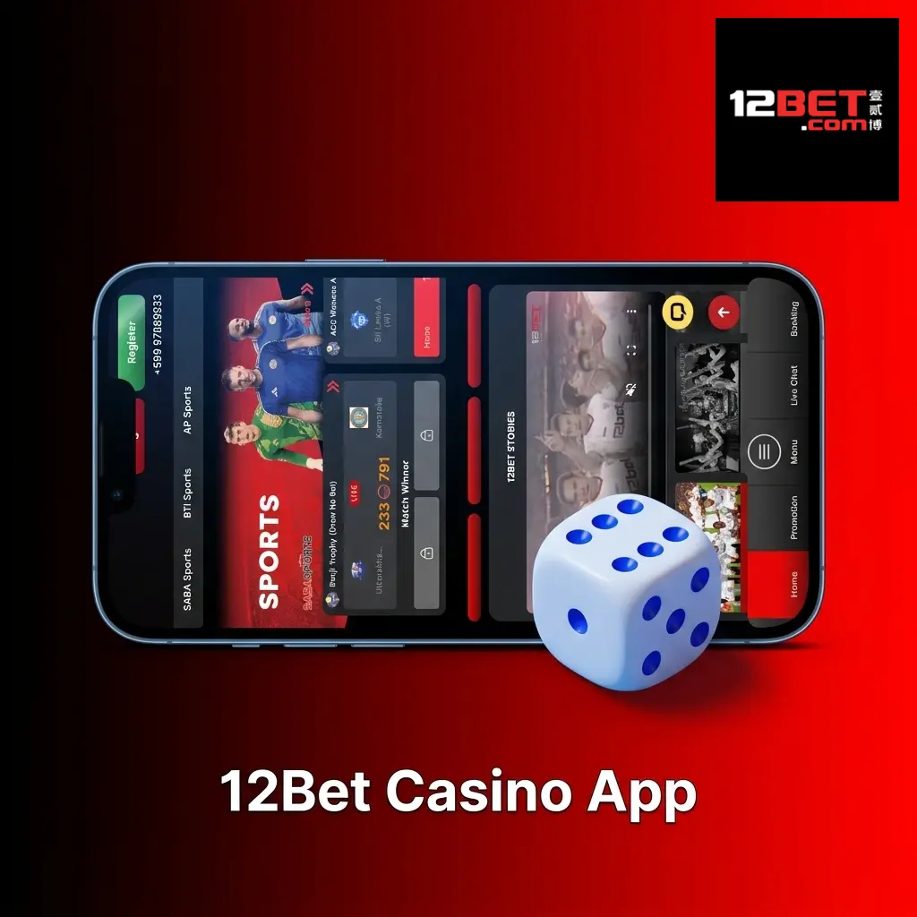 12Bet casino app game lobby showing slots, live casino, Andar Bahar, Teen Patti, and table games for Indian players