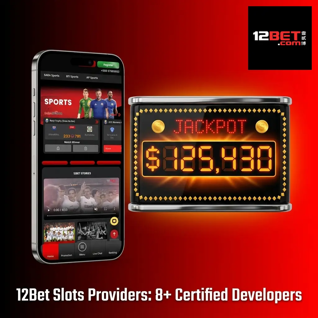 12Bet slot providers including Pragmatic Play, Microgaming, and NetEnt offering 1000+ certified games