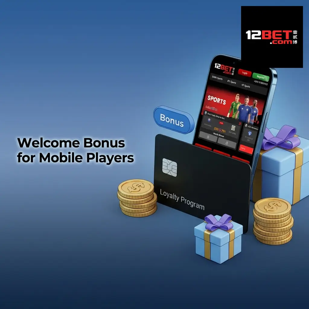 12Bet mobile app welcome bonus offering 88% match up to ₹8,000 for new players on first deposit
