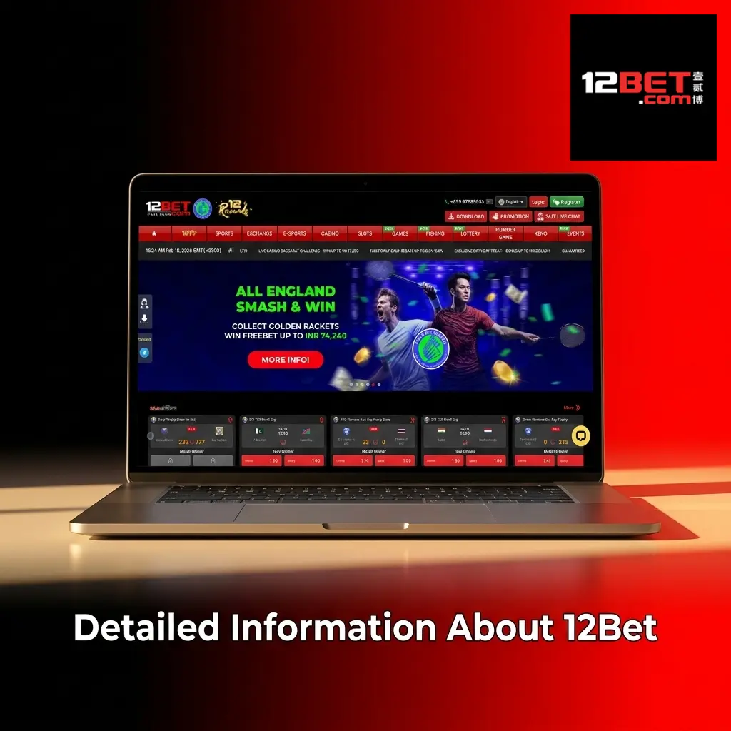 12Bet platform interface showing sports betting and casino features for Indian players with secure payment options