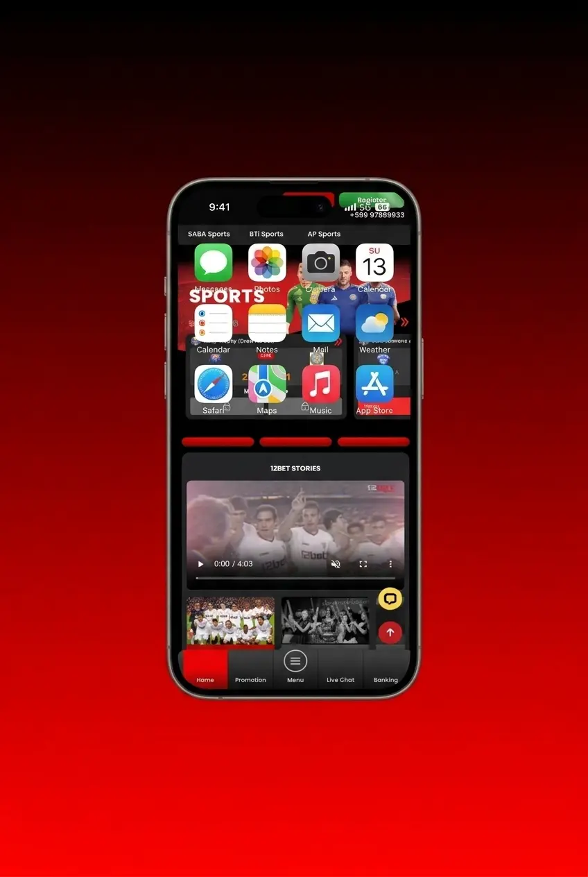 12Bet iOS app download steps on iPhone showing App Store installation process in 4 easy steps