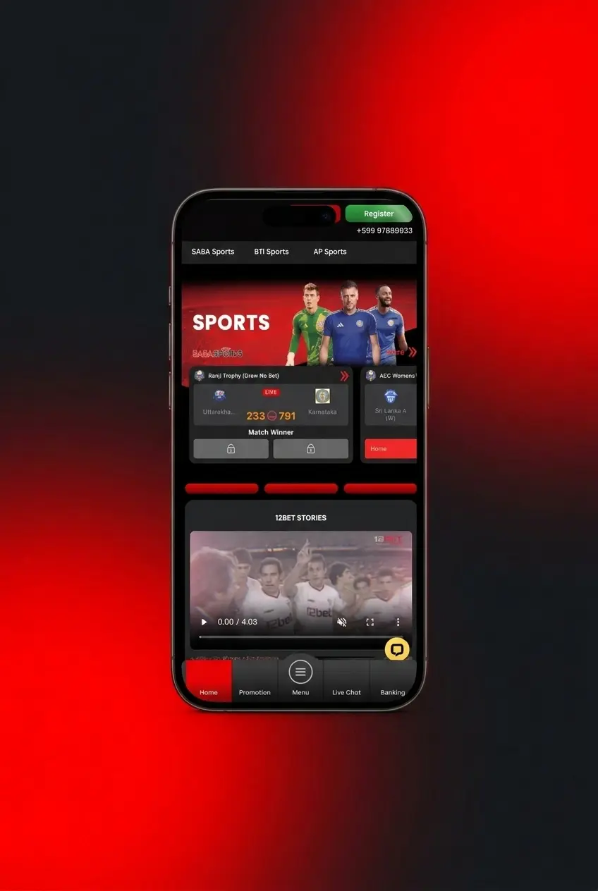 Step-by-step guide to placing a tennis bet on 12Bet sportsbook interface showing odds and betting slip