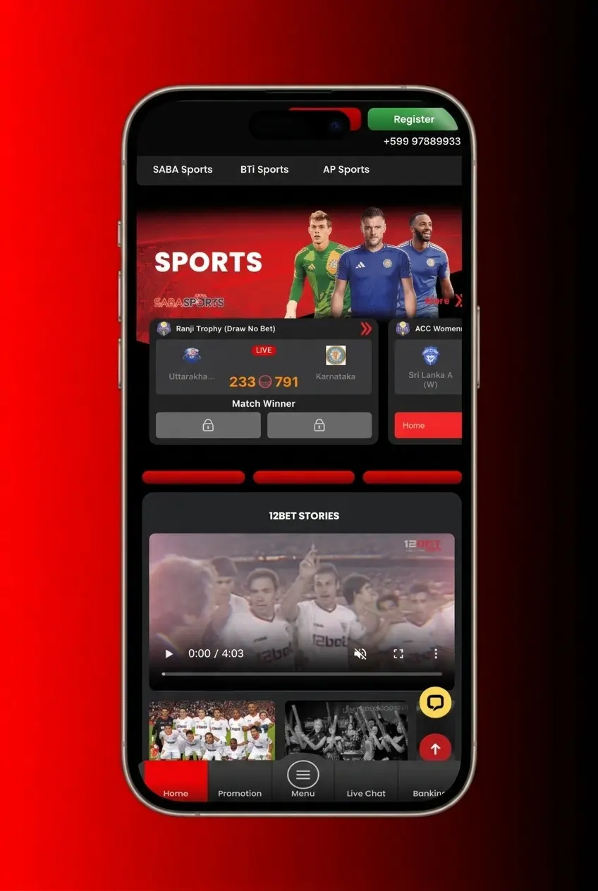 Step-by-step guide to start playing live casino at 12Bet, from registration to placing your first live dealer bet
