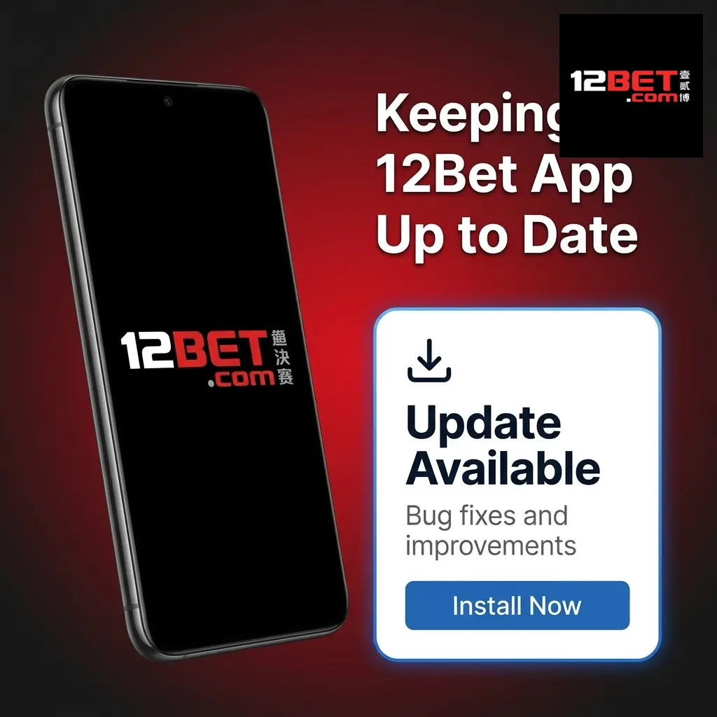 12Bet app update steps on Android showing APK download, install prompt, and restart process for latest version