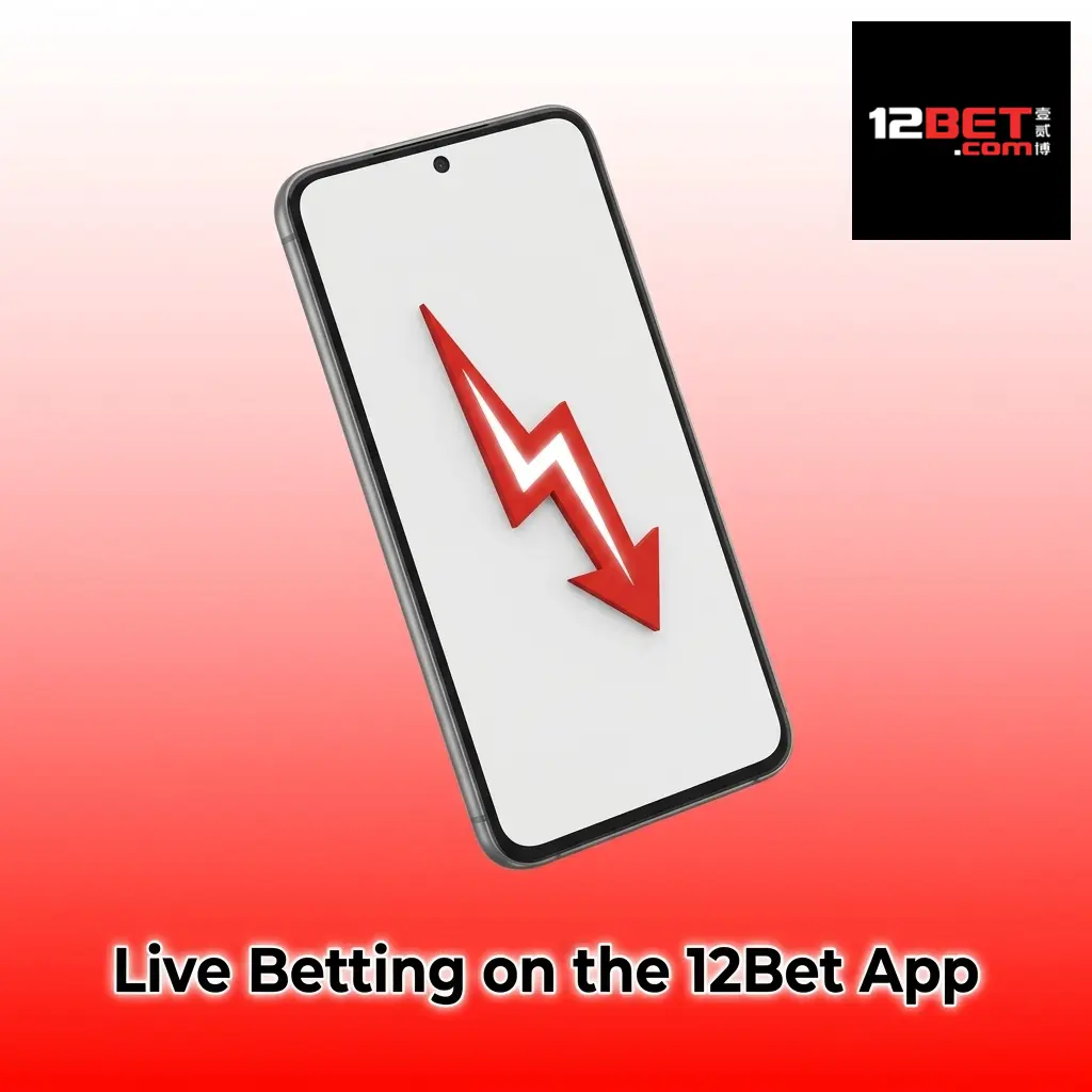 12Bet app live betting interface showing In-Play sports odds, cricket markets, and live match tracker with cash out option