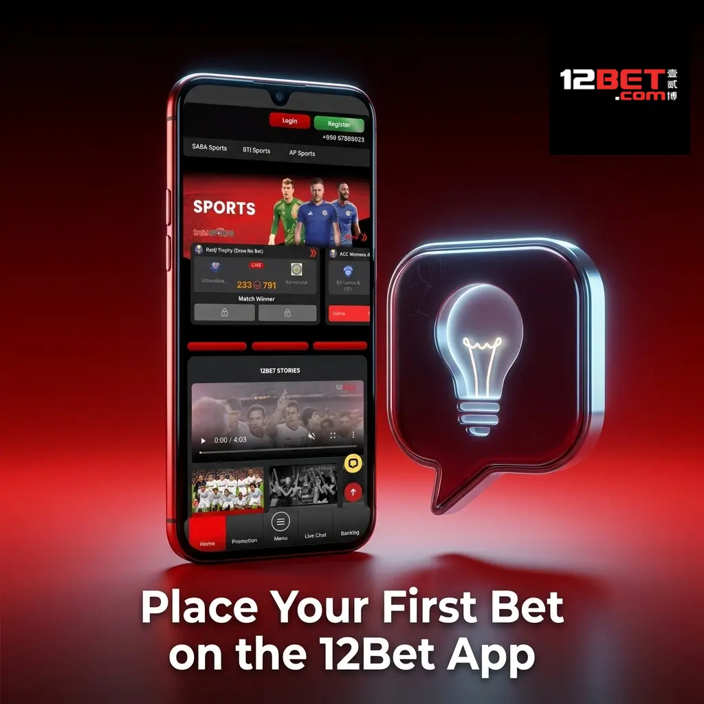 Step-by-step guide to placing your first bet on the 12Bet app covering cricket, football, and kabaddi