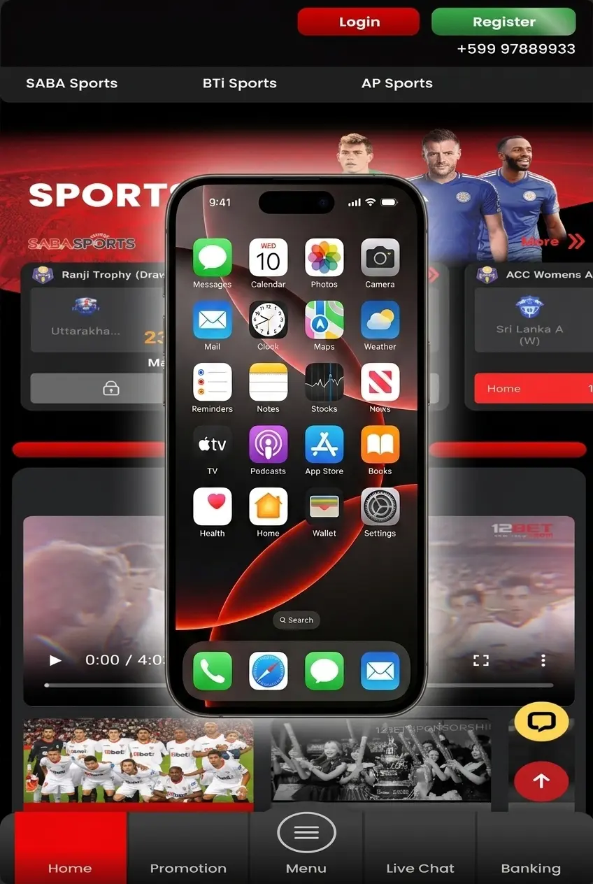 Steps to place a bet on the 12Bet app including login, sport selection, and wagering process shown on screen