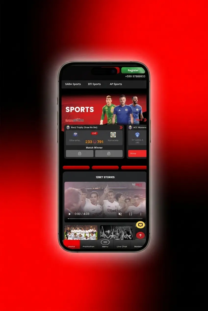 Steps to start betting in the 12Bet app showing login, sport selection, and wager placement process